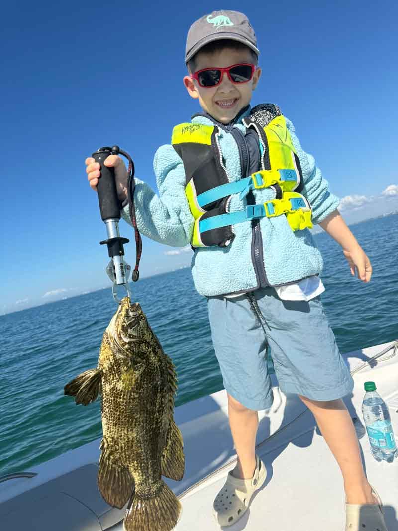 Tripletail hold on the stone crab trap buoys — which is why the fishery runs October 15 to May 1, with the trap lines.