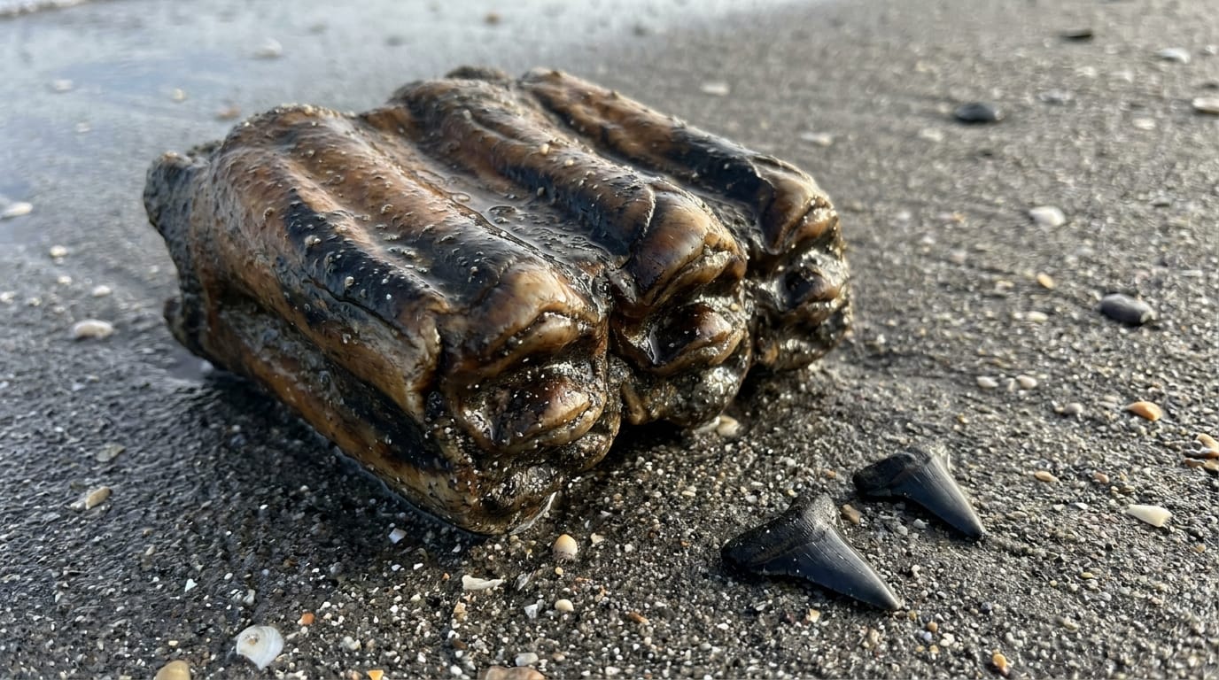 A $10 sifting scoop turns a slow tide into a fossil hunt.