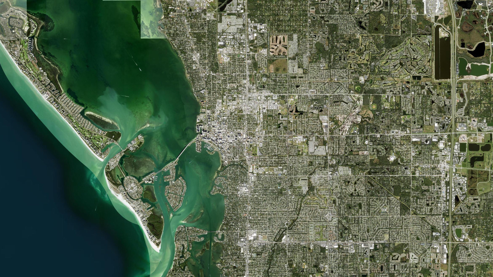 Satellite map of Sarasota, Florida