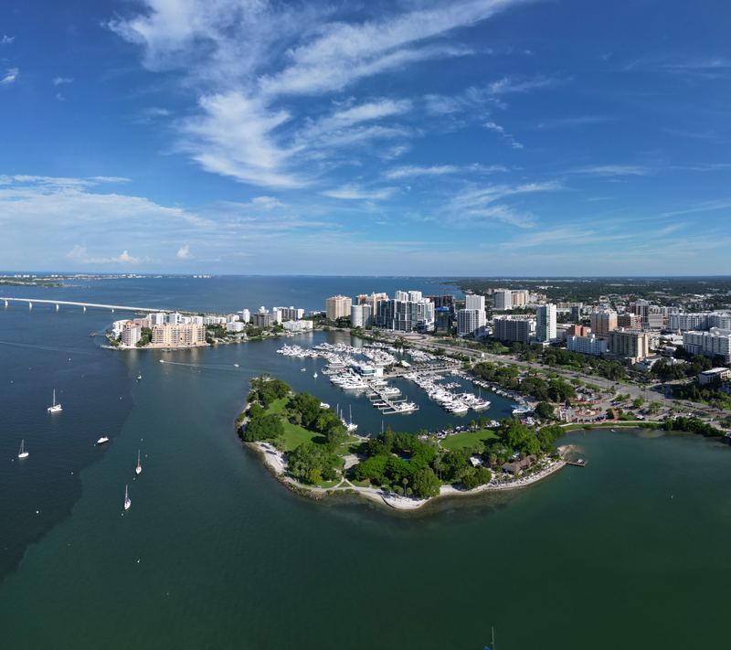 Marina Jack in downtown Sarasota — the party-boat fleet's home dock