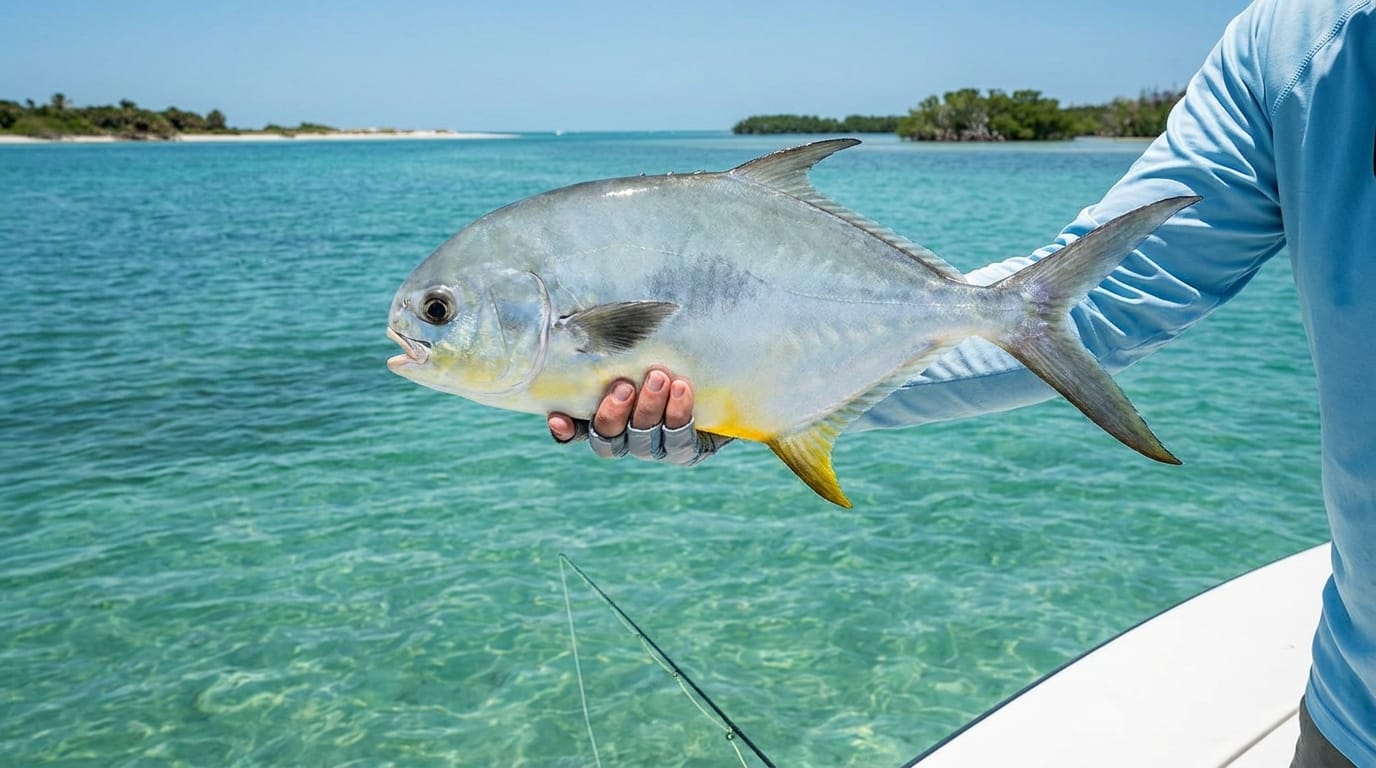 Pompano Fishing in Sarasota: Surf Runs, Jigs & 2026 Regulations caught fishing near Sarasota, Florida