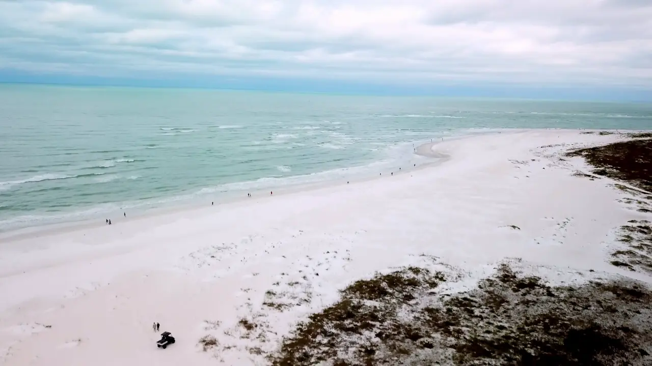 Ten to thirty feet of water straight off the beach, one float at a time.